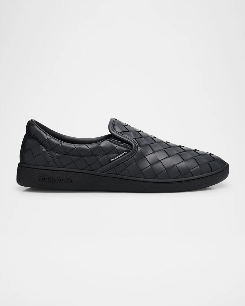 Bottega Veneta Men's Sawyer Intrecciato Leather Slip-On Sneakers Cover