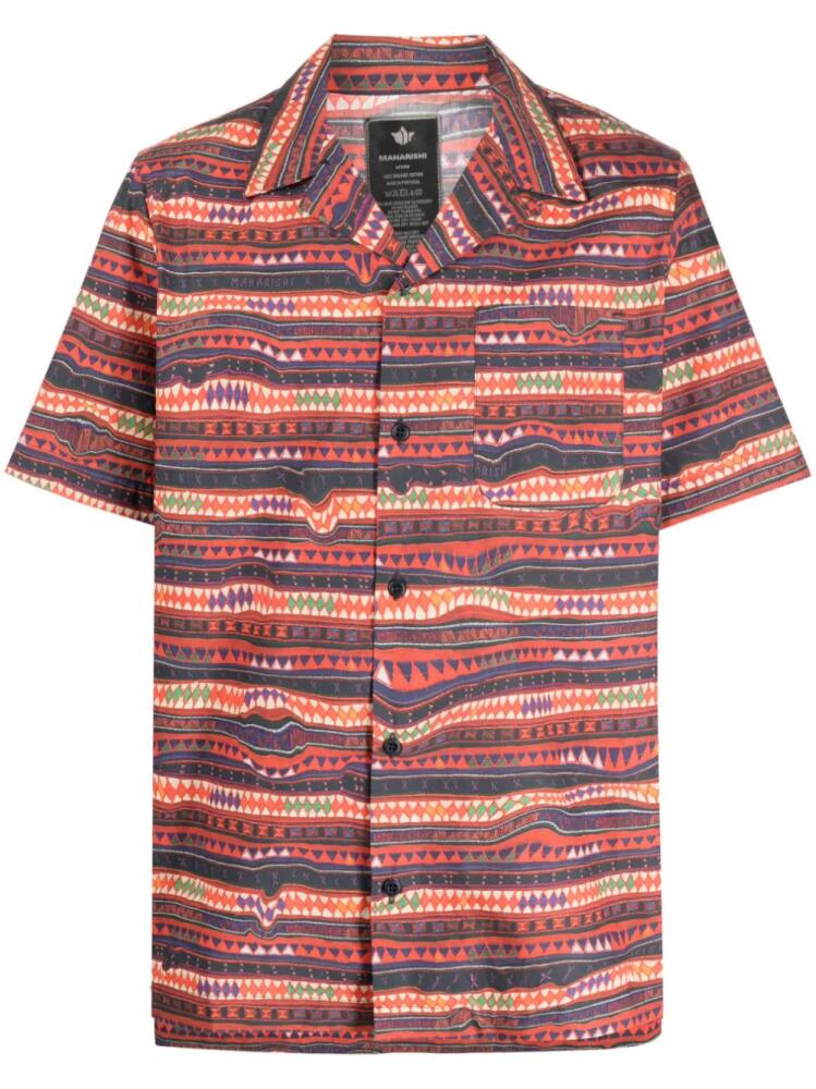 Maharishi short-sleeve organic cotton shirt - Red Cover