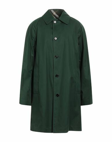 Burberry Man Overcoat & Trench Coat Green Cotton Cover