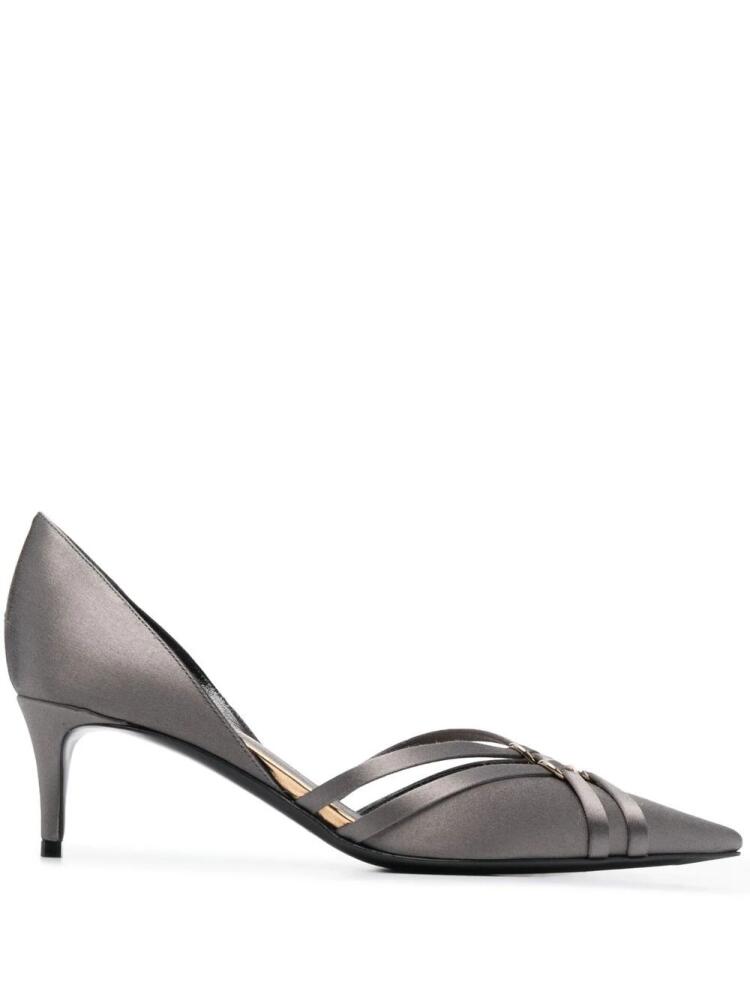 Giorgio Armani 55mm pointed-toe pumps - Grey Cover