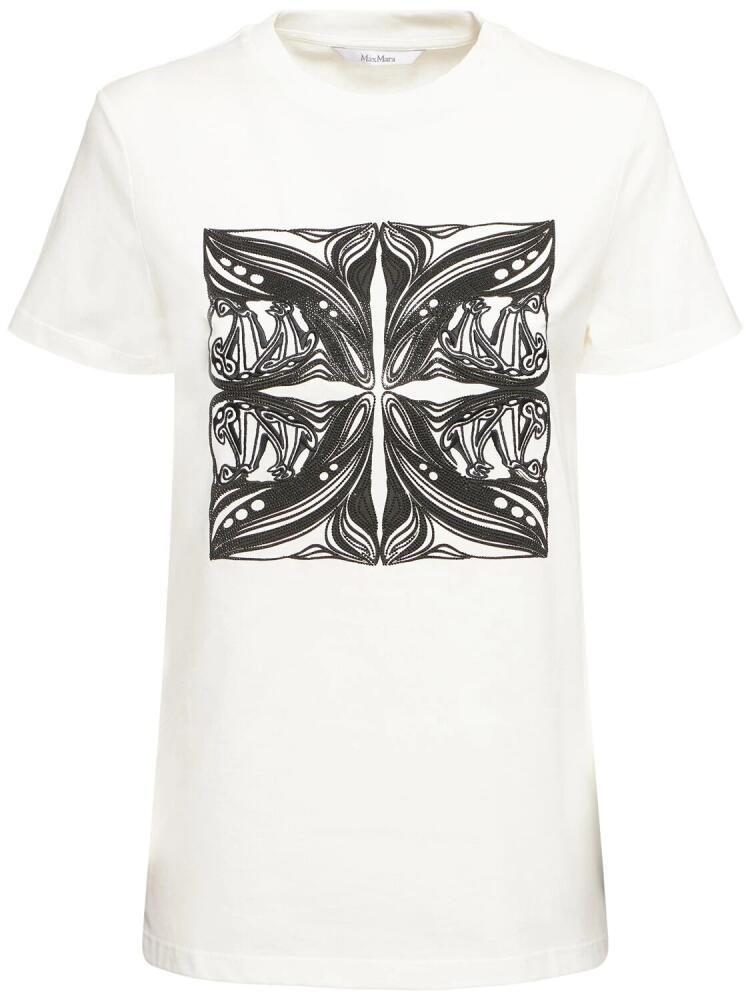 MAX MARA Farad Printed Cotton Jersey T-shirt Cover