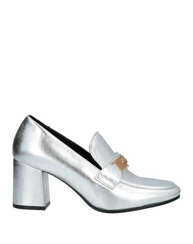 Malìparmi Woman Loafers Silver Soft Leather Cover