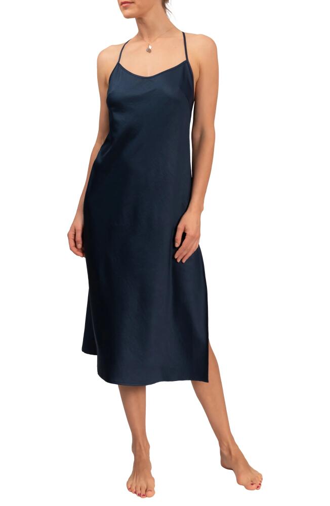 Everyday Ritual Sloan T-Back Midi Nightgown in Inky Blue Cover