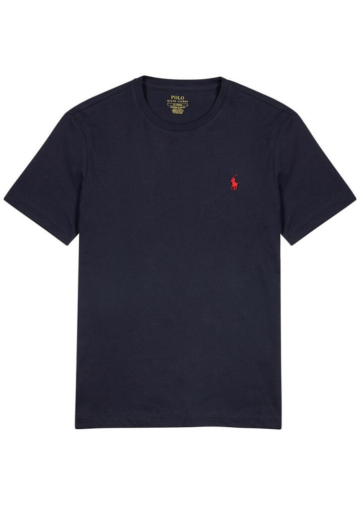 Polo Ralph Lauren Navy Custom Slim Cotton T-shirt Cover