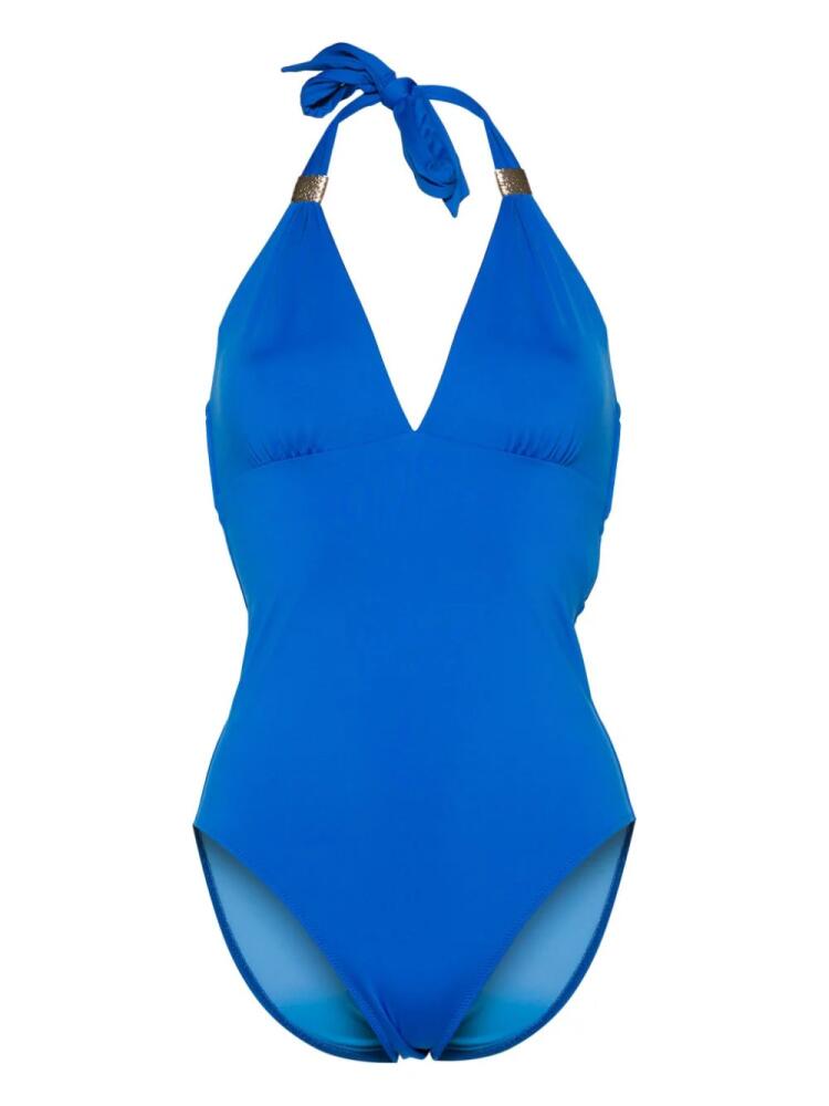 Heidi Klein The Baths Slider halterneck swimsuit - Blue Cover