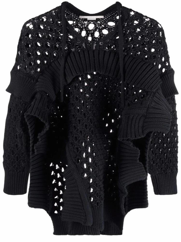 Stella McCartney open-knit rib-trim jumper - Black Cover