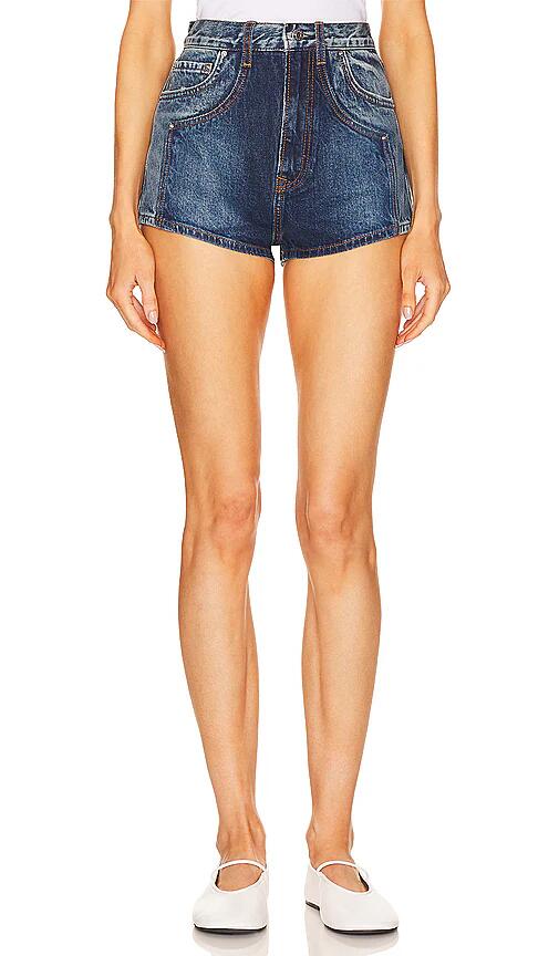 GRLFRND Kyla Two Tone Hot Short in Blue Cover