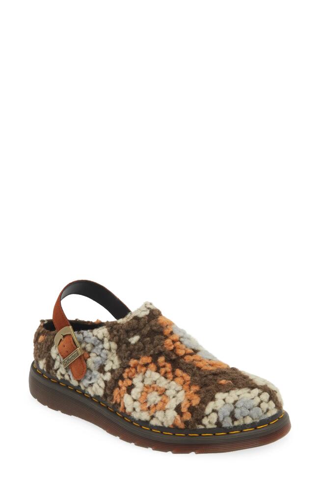 Dr. Martens Isham Wool Blend Slingback Clog in Tan Crochet And Tan Suede Cover