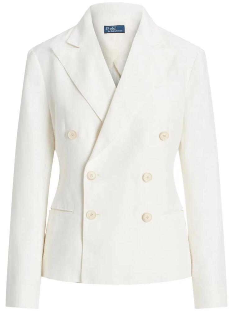 Polo Ralph Lauren double-breasted linen blazer - White Cover