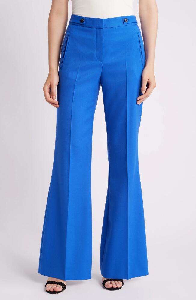 BOSS Talia Wool Blend Flare Pants in Sonic Blue Cover