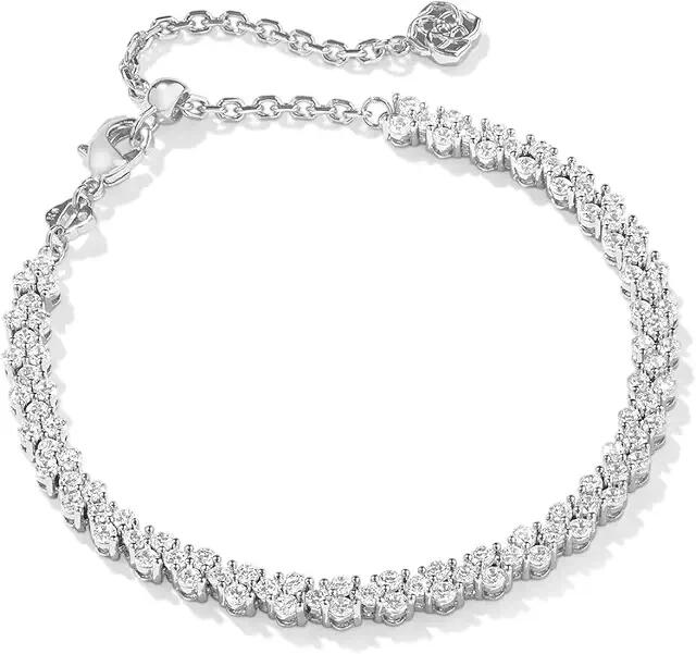 Kendra Scott Emery Tennis Bracelet (Silver White Crystal) Bracelet Cover