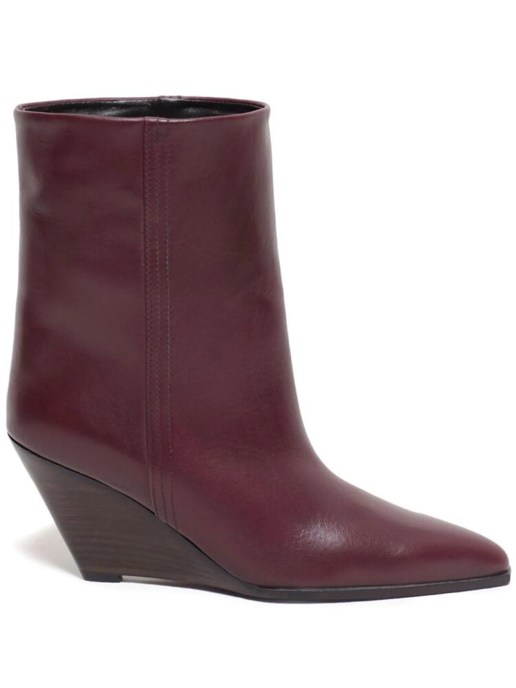 Closed wedged-heel boots - Red Cover