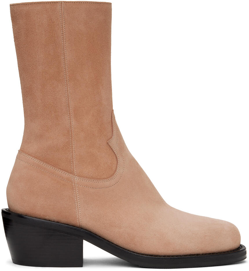 Dries Van Noten Beige Zip Boots Cover