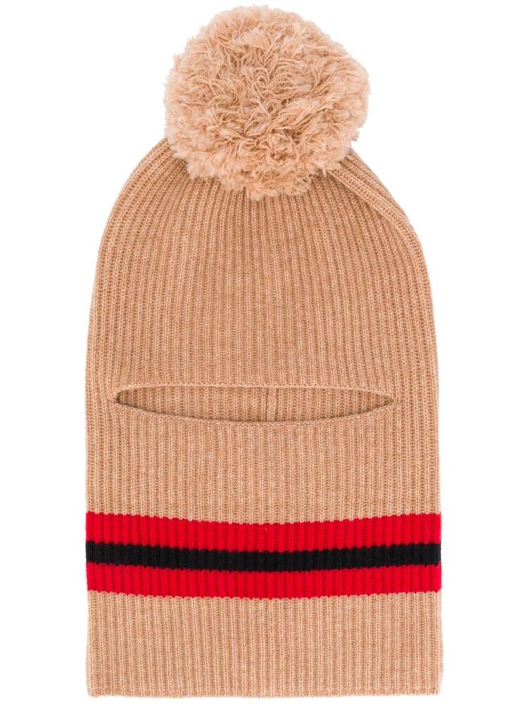 Cashmere In Love Wira pompom balaclava hat - Neutrals Cover