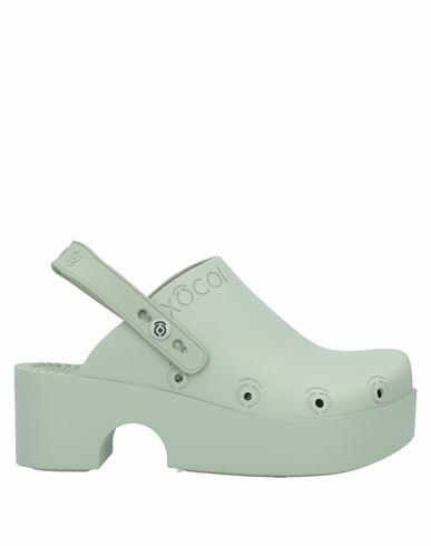 Xocoi Woman Mules & Clogs Sage green Recycled thermoplastic polyurethane Cover