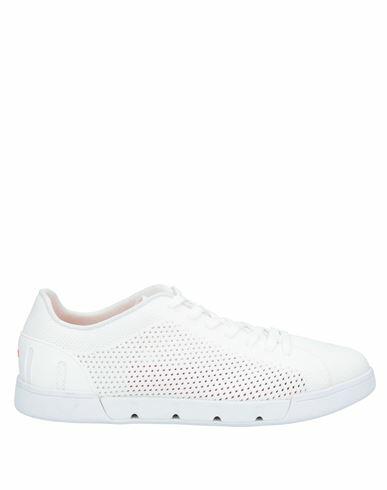 Swims Man Sneakers White Textile fibers, Rubber Cover