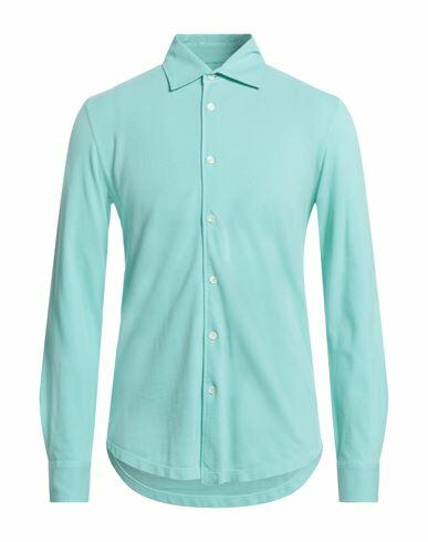 Malo Man Shirt Turquoise Cotton Cover