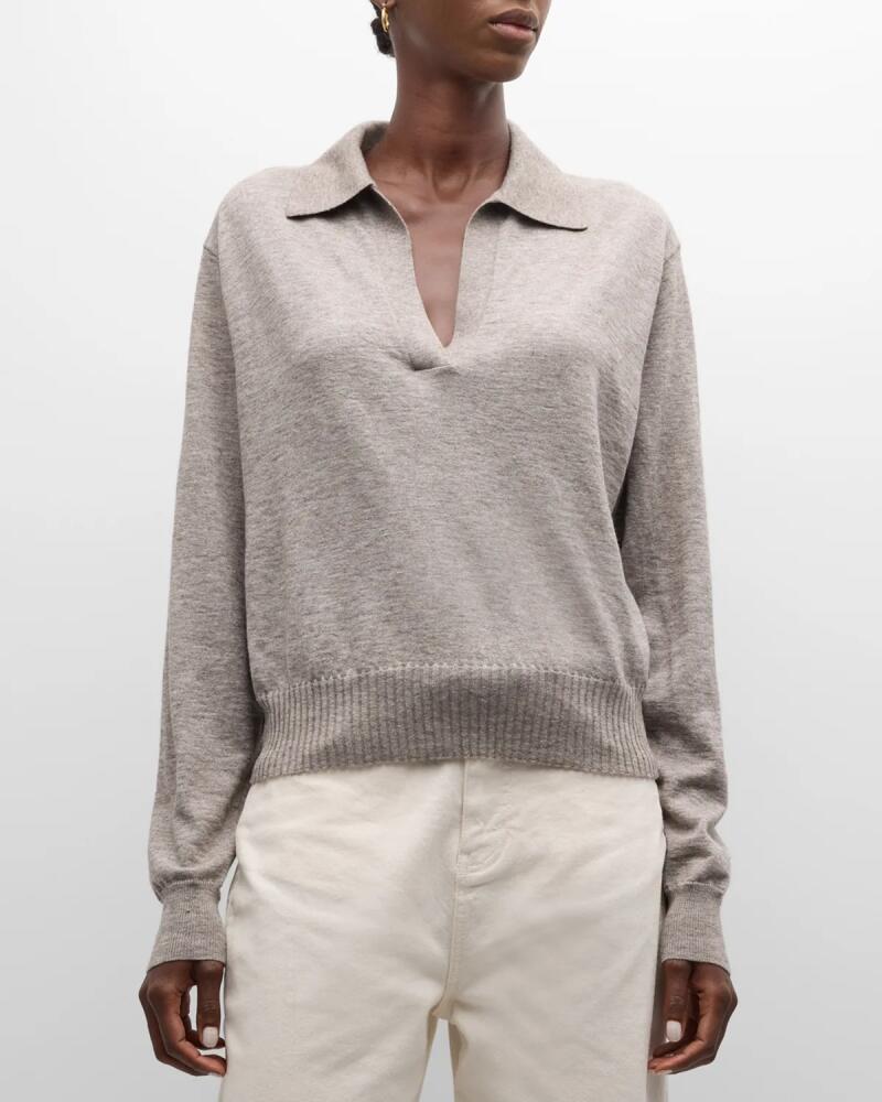 Vanessa Bruno Dixie Heathered V-Neck Sweater Cover