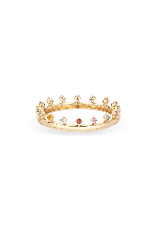 Adina Reyter Gemstone Tiara Eternity Ring in Yellow Gold Cover