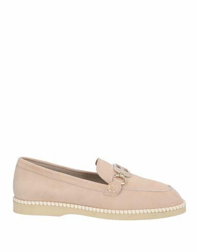 Hogan Woman Loafers Beige Textile fibers Cover