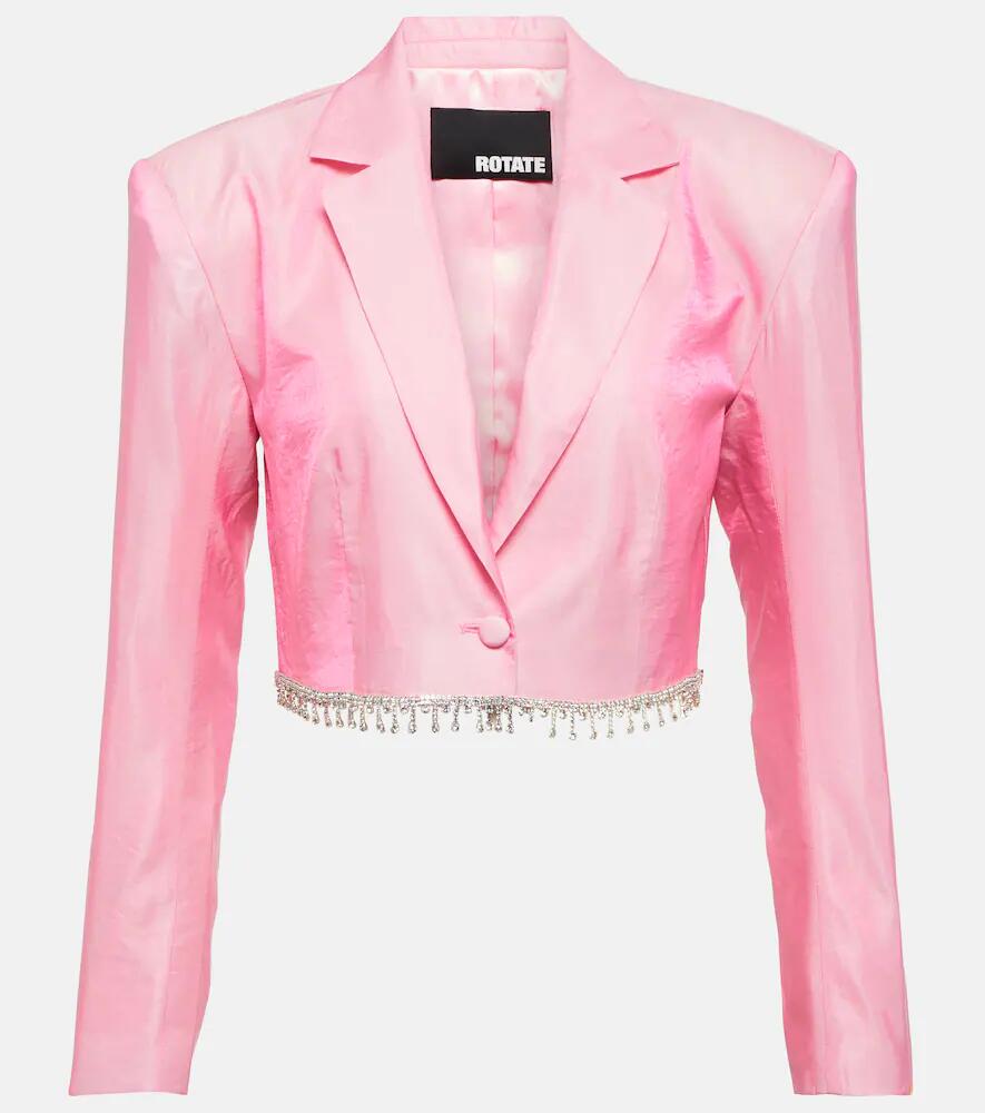 Rotate Embellished cropped blazer Cover