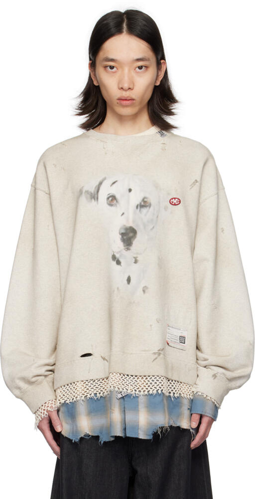 Maison MIHARA YASUHIRO White Triple Layered Sweatshirt Cover