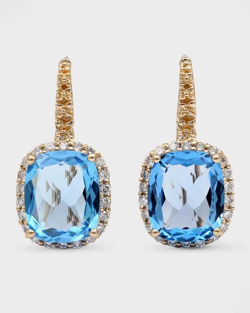 Stephen Dweck Blue Topaz & Diamond 18K Gold Earrings Cover