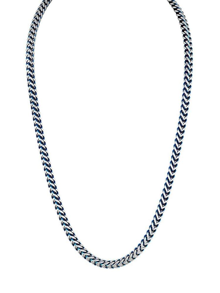 Esquire Men's Two-Tone Stainless Steel Foxtail Chain Necklace/22" Cover