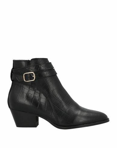 Anaki Woman Ankle boots Black Leather Cover