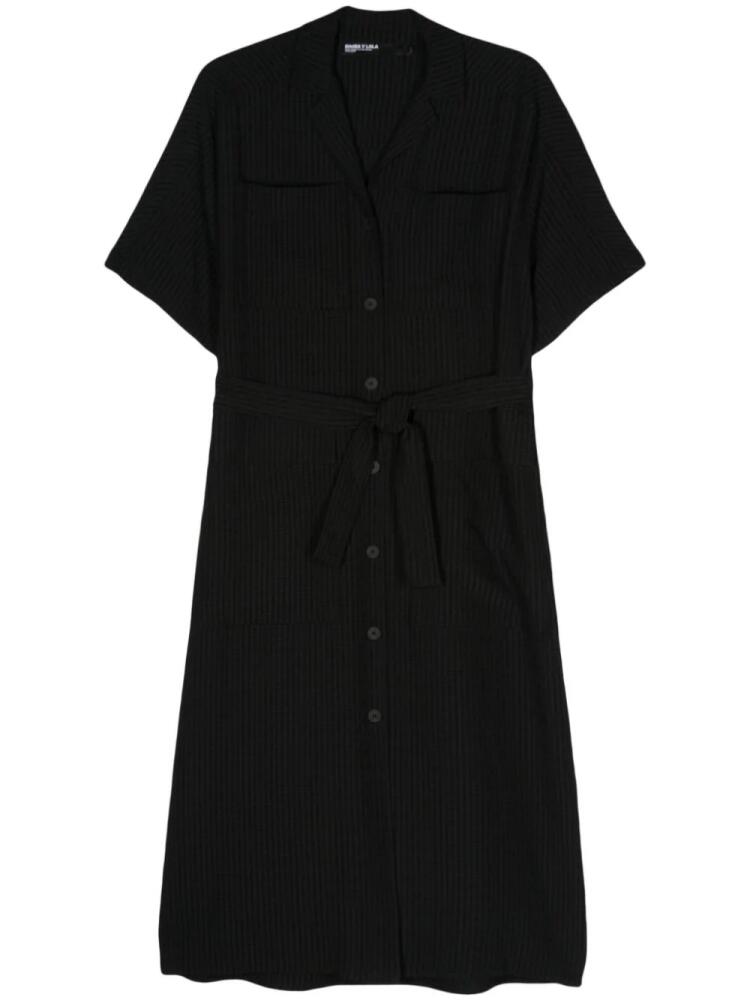 Bimba y Lola check-pattern belted midi dress - Black Cover