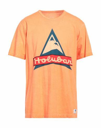 Holubar Man T-shirt Orange Cotton Cover