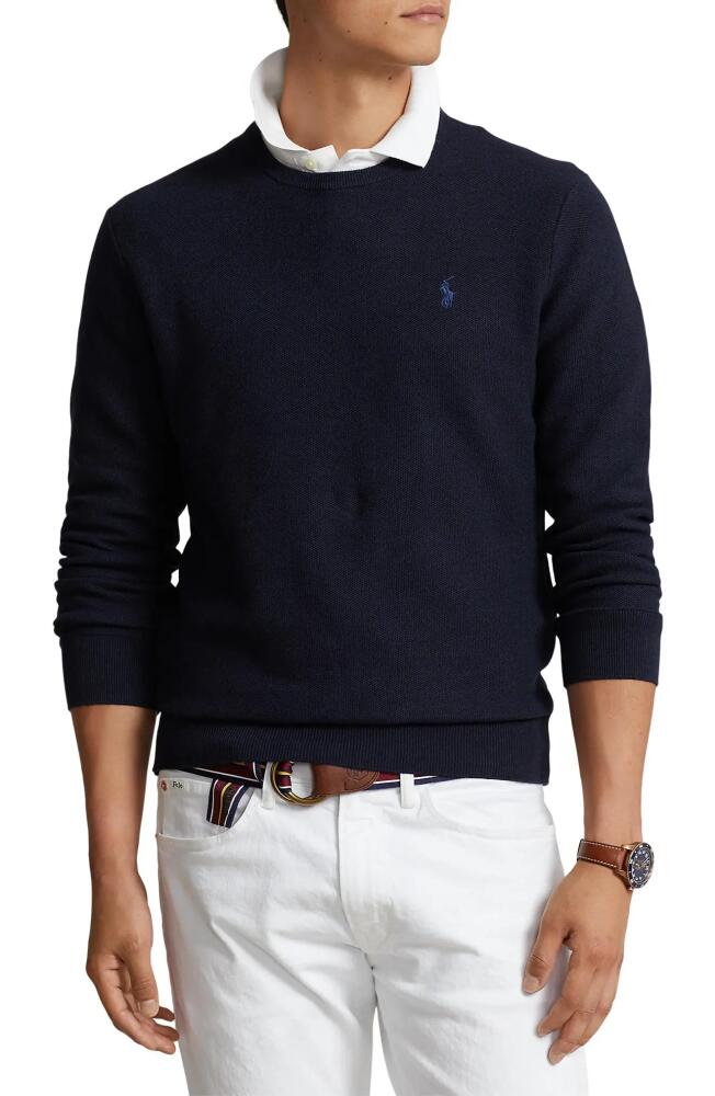 Polo Ralph Lauren Cotton Crewneck Sweater in Navy Htr Cover