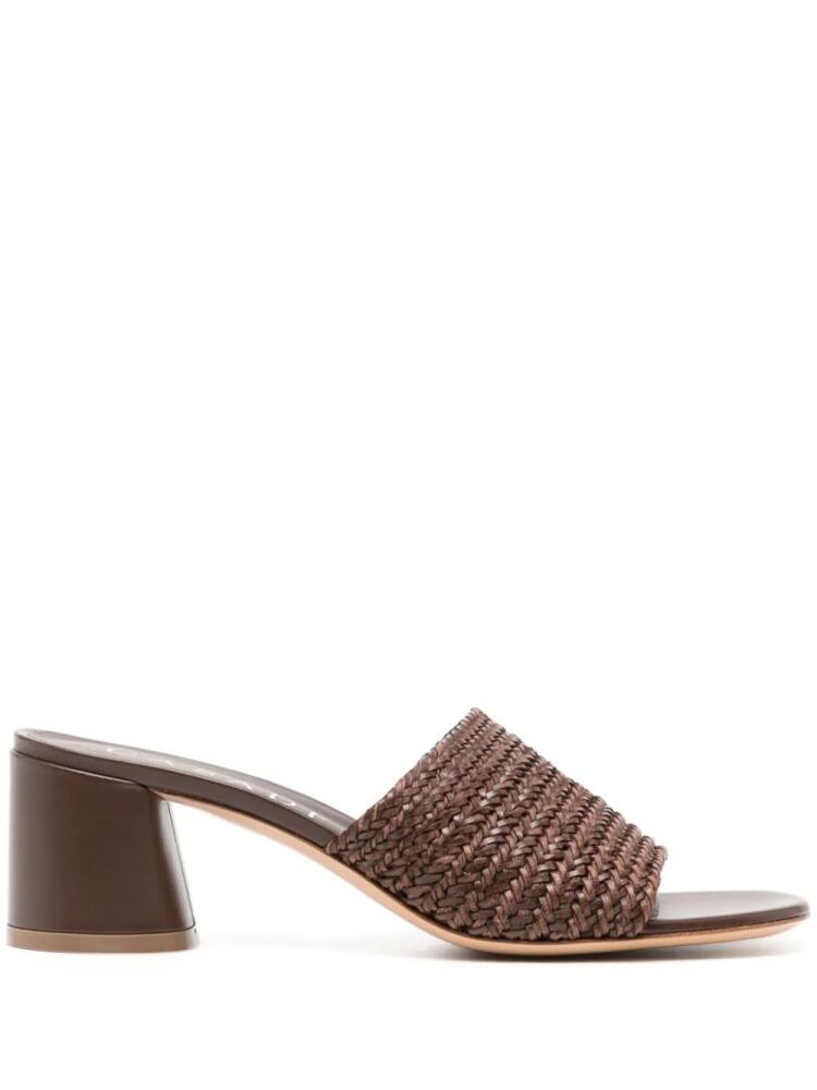 Casadei Hanoi 60mm woven mules - Brown Cover