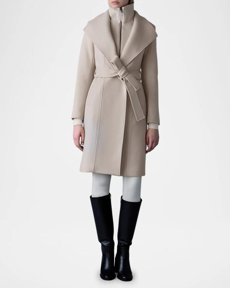 Mackage Norita Double-Face Belted Wool Coat Cover