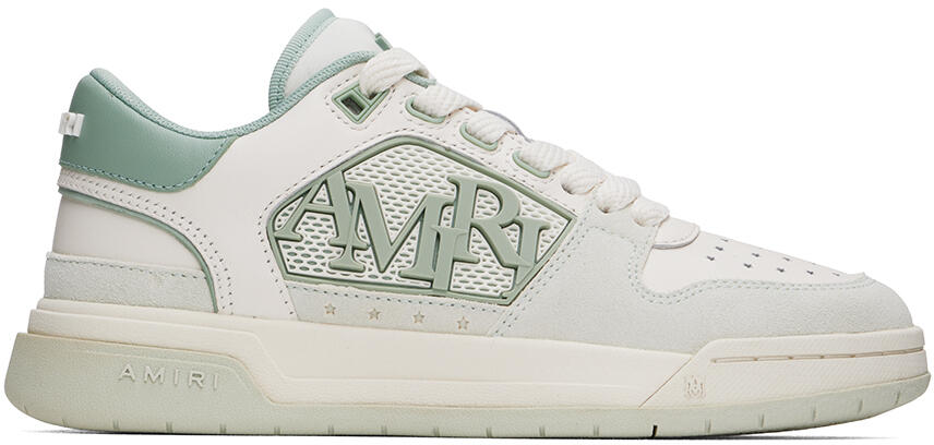 AMIRI White & Green Classic Low Sneakers Cover