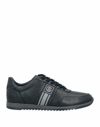 Baldinini Man Sneakers Midnight blue Calfskin Cover