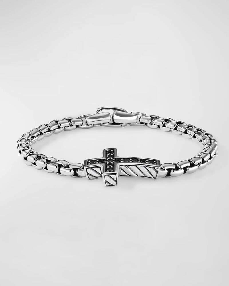 David Yurman Men's Streamline Cross Bracelet in Silver, 5mm Cover