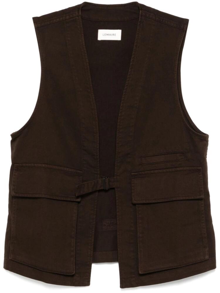 LEMAIRE Utility gilet - Brown Cover