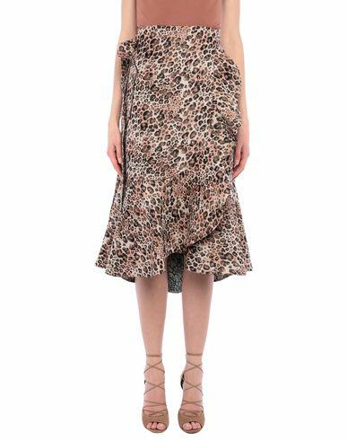 Johanna Ortiz Woman Midi skirt Beige Polyester, Wool, Acrylic Cover