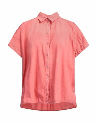 19.70 Nineteen Seventy Woman Shirt Salmon pink Cotton Cover