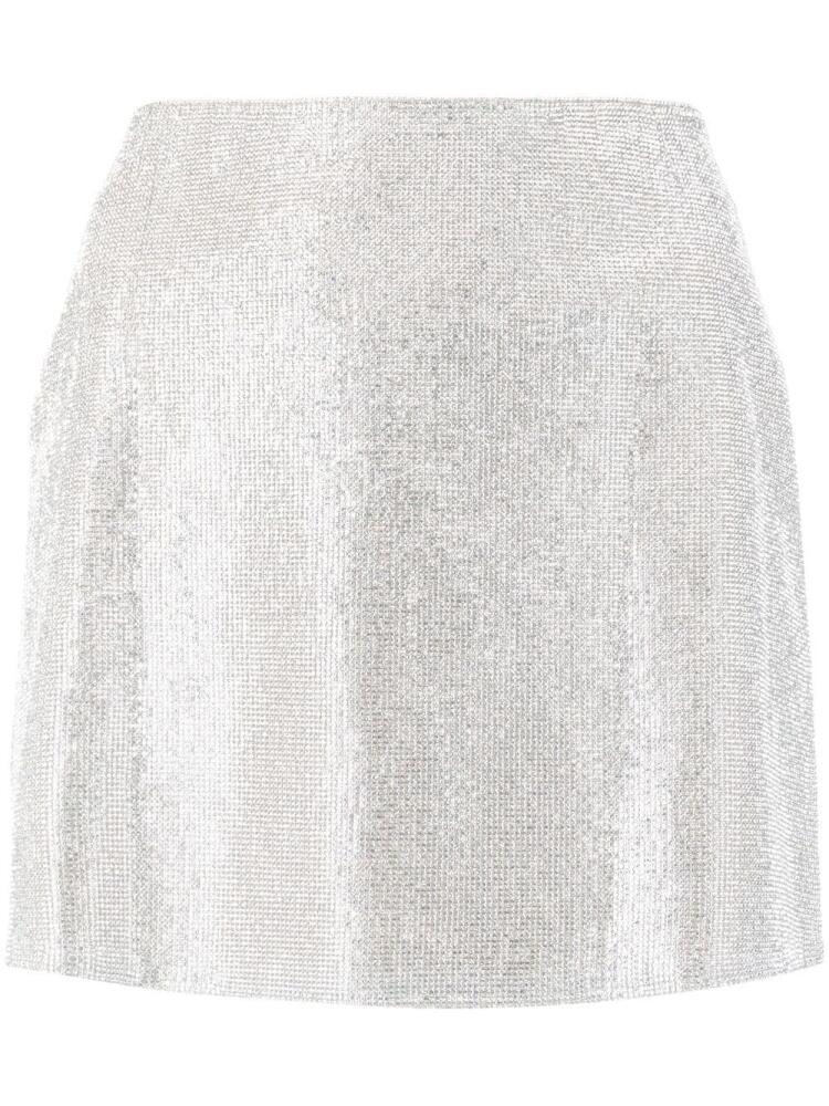 Nuè rhinestone-embellished mini skirt - Silver Cover