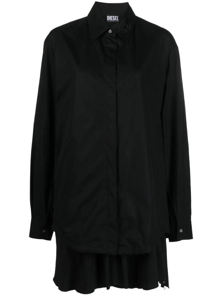 Diesel extra-fabric-detail shirt - Black Cover