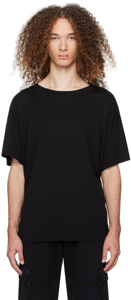 Les Tien Black Oversized T-Shirt Cover