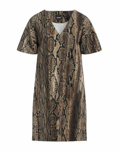 Just Cavalli Woman Mini dress Sand Polyester, Elastane Cover