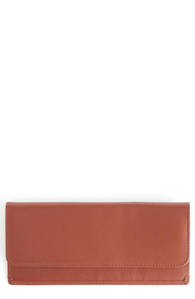 ROYCE New York RFID Blocking Leather Clutch Wallet in Tan Cover