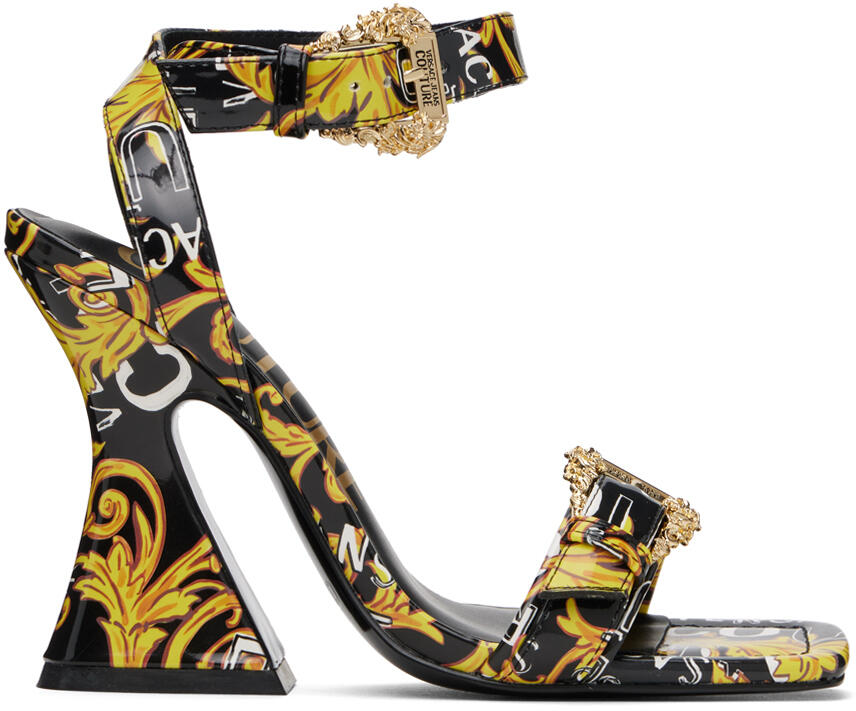 Versace Jeans Couture Black Kirsten Heeled Sandals Cover