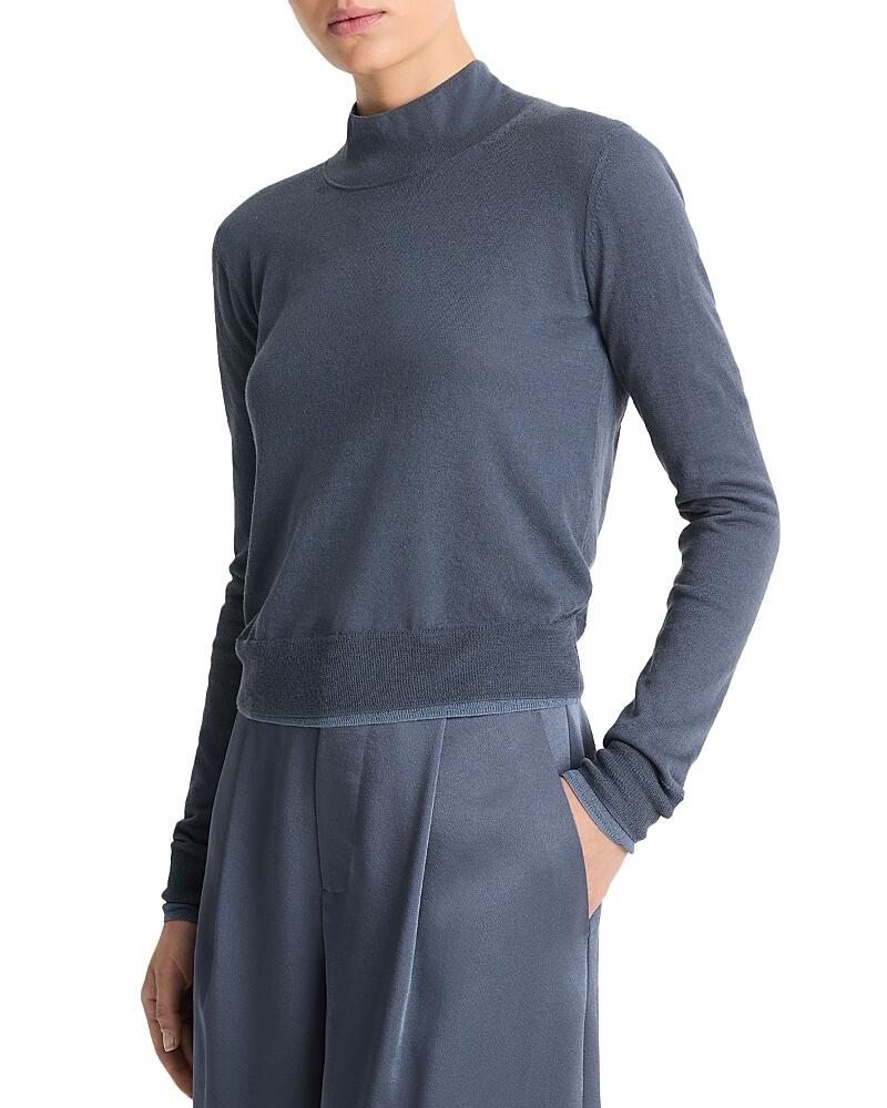 Vince Double Layer Mock Neck Sweater Cover