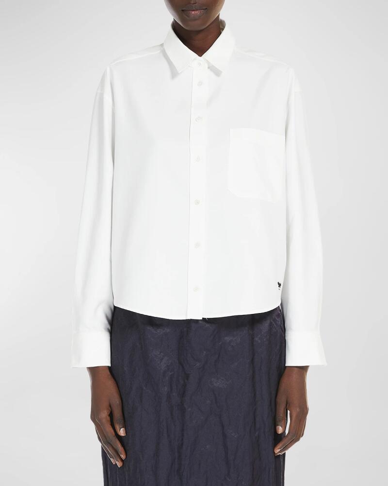 Weekend Max Mara Jock Button-Down Cotton Shirt Cover