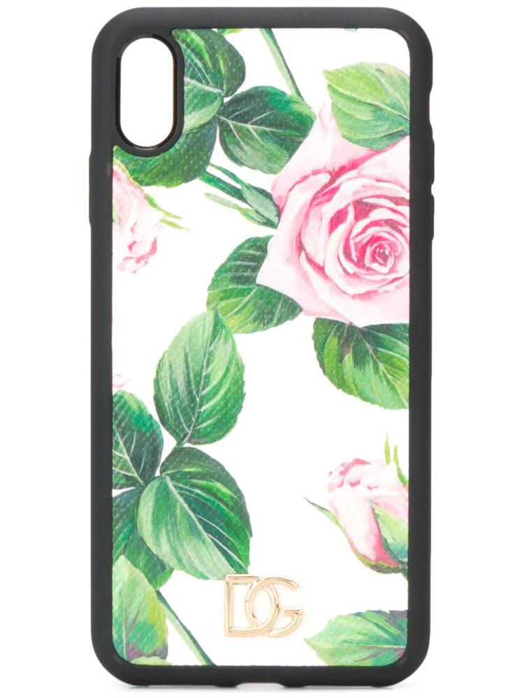 Dolce & Gabbana Roses print iPhone XS Max case - White Cover