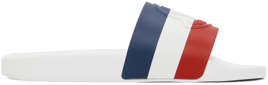 Moncler White Basile Slides Cover